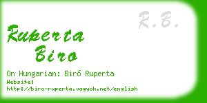 ruperta biro business card